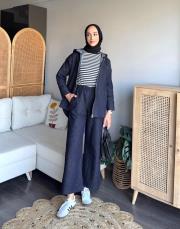 kapşonlu jean takım