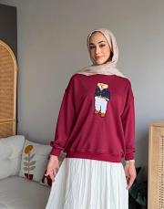 vav ayıcıklı sweatshirt