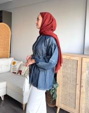 taşlı jean gömlek 3