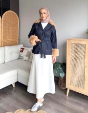 kürklü kot ceket 2