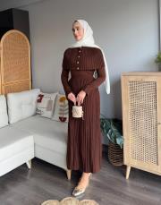 pelerinli triko elbise 3