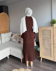 pelerinli triko elbise 4