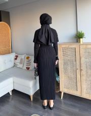 pelerinli triko elbise 3