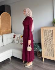 pelerinli triko elbise 3